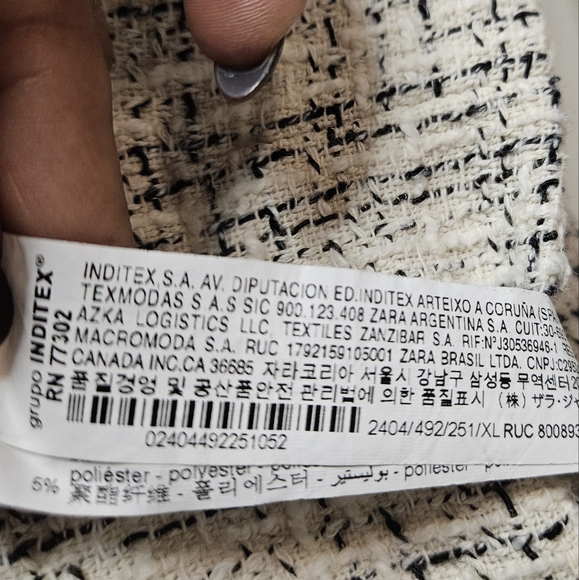 Zara Sam High Rise Plaid Tweed wide leg Culottes Pants - Picture 6 of 8